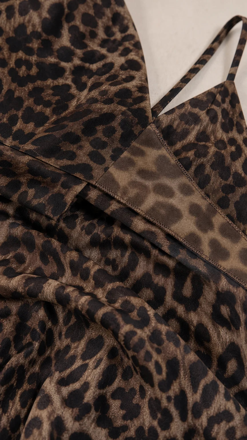 Close up of fabric texture and spaghetti straps