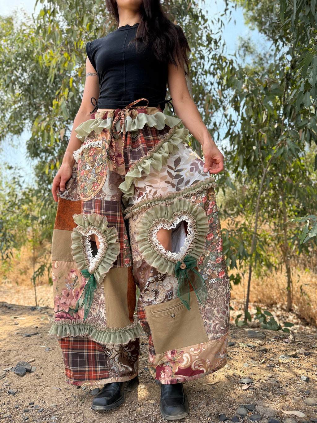 Upcycled Adjustable-Waist Pants