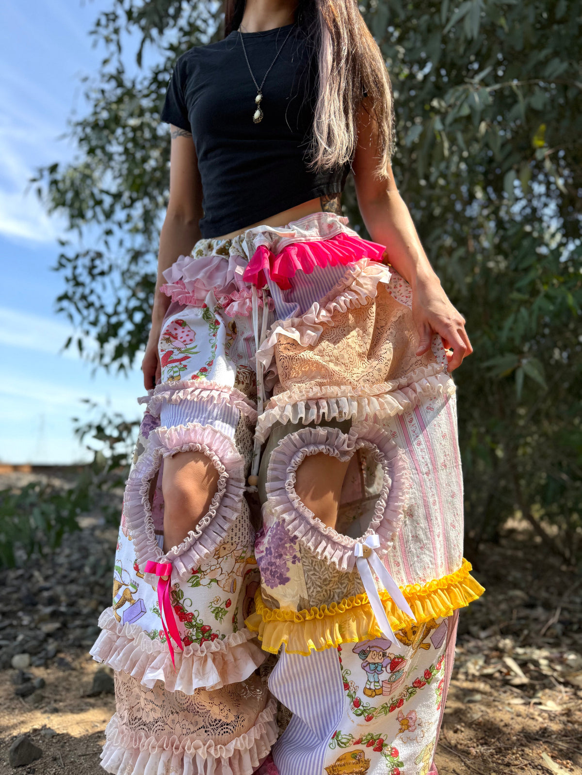 Upcycled Adjustable-Waist Pants
