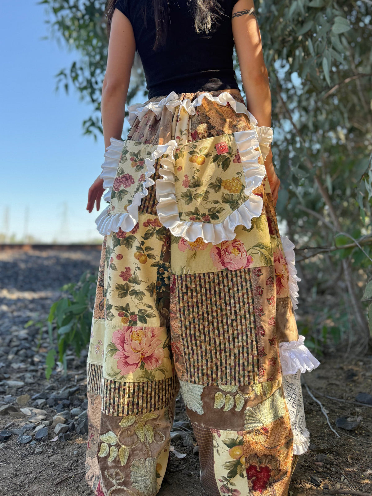 Upcycled Adjustable-Waist Pants