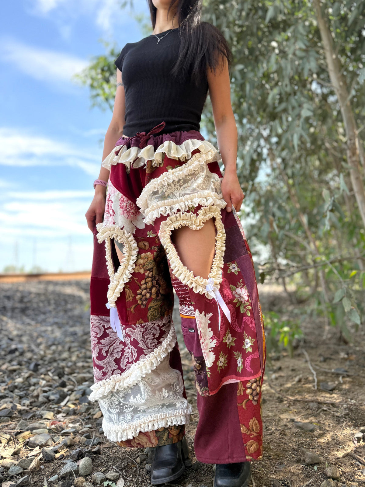 Upcycled Adjustable-Waist Pants