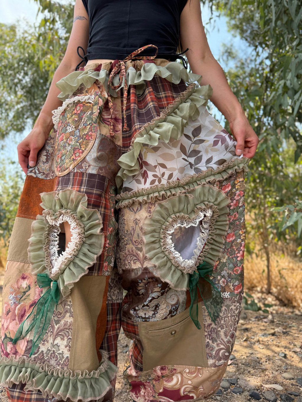 Upcycled Adjustable-Waist Pants