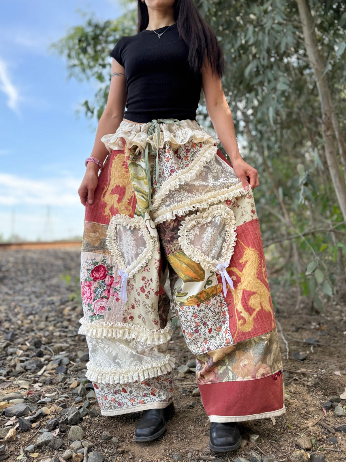 Upcycled Adjustable-Waist Pants