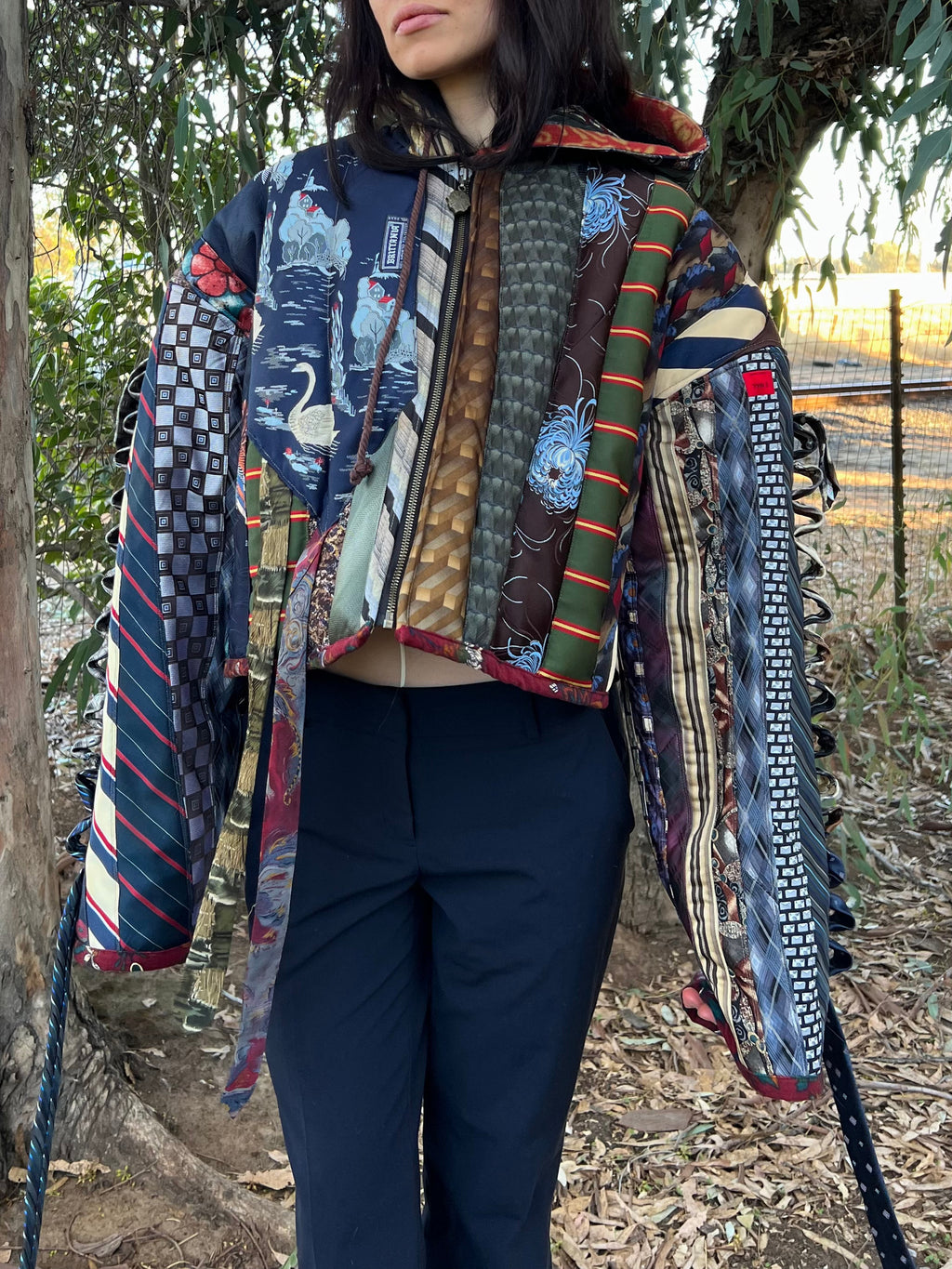 Upcycled Necktie Jacket