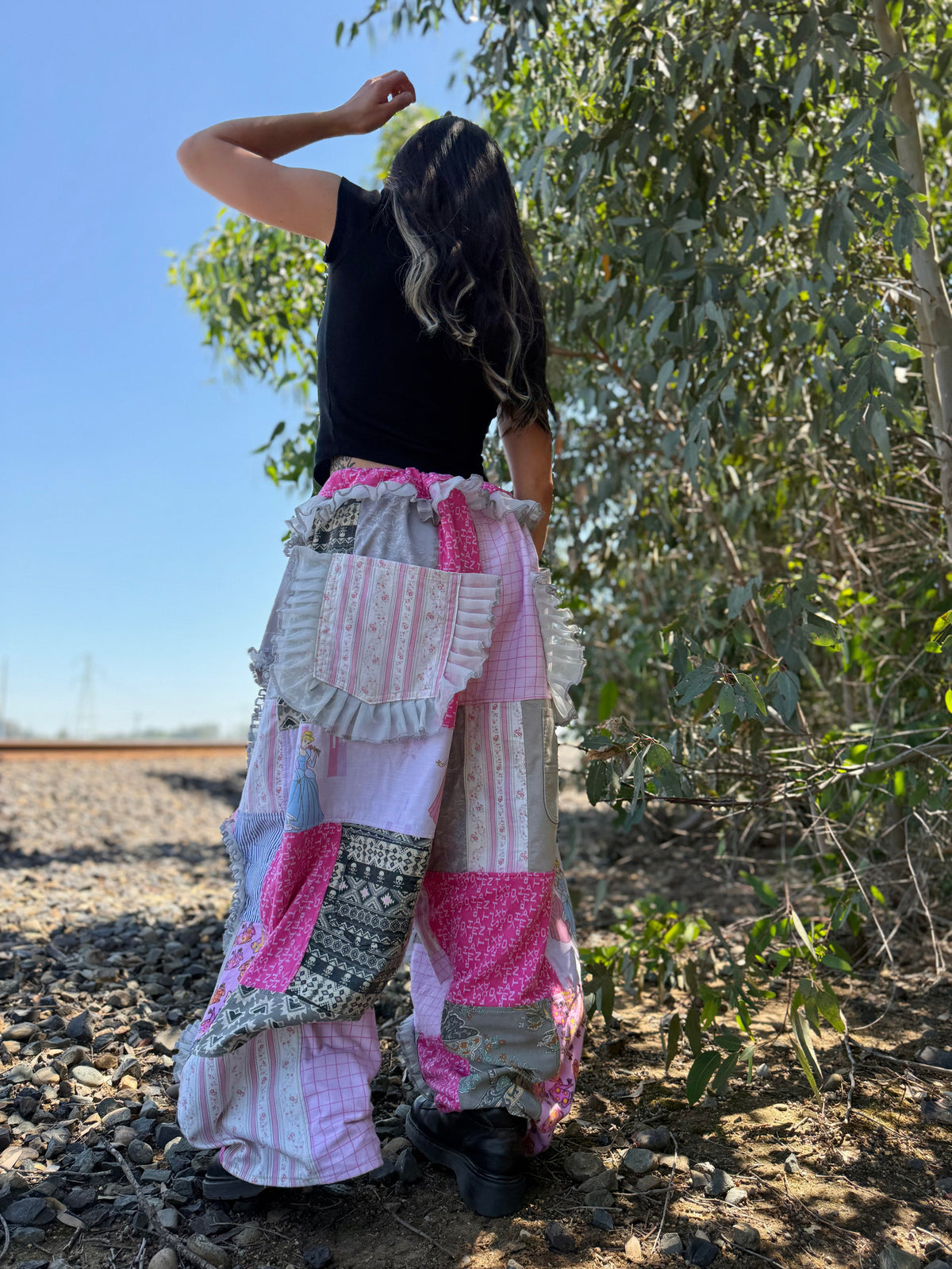 Upcycled Adjustable-Waist Pants