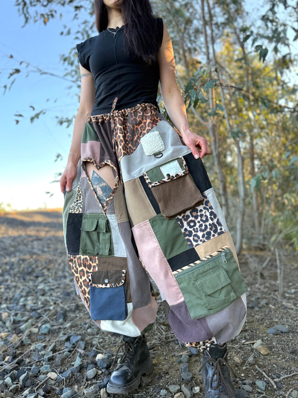 Upcycled Adjustable-Waist Pants