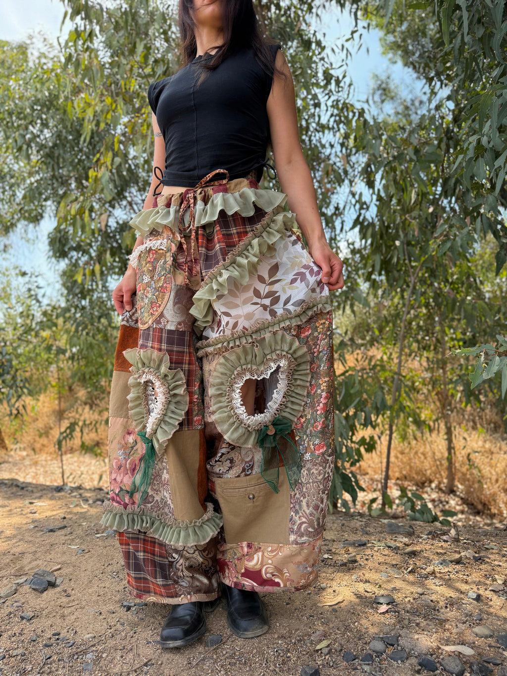 Upcycled Adjustable-Waist Pants