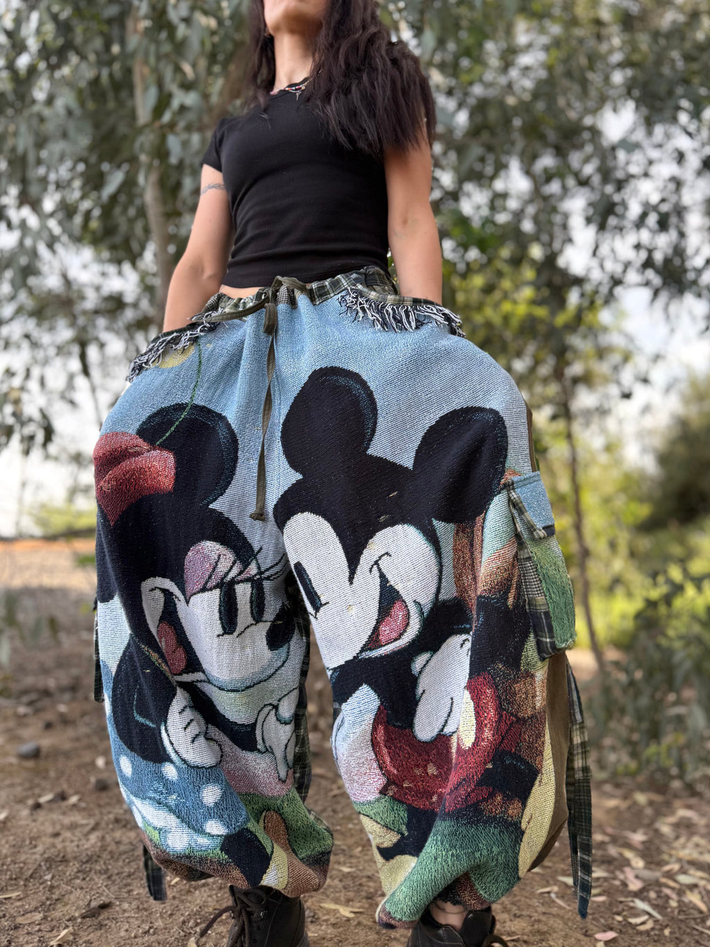 Upcycled Adjustable-Waist Pants