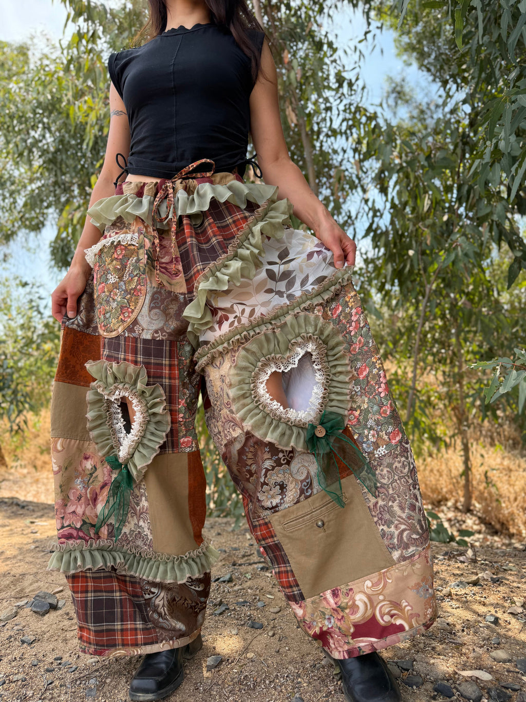 Upcycled Adjustable-Waist Pants