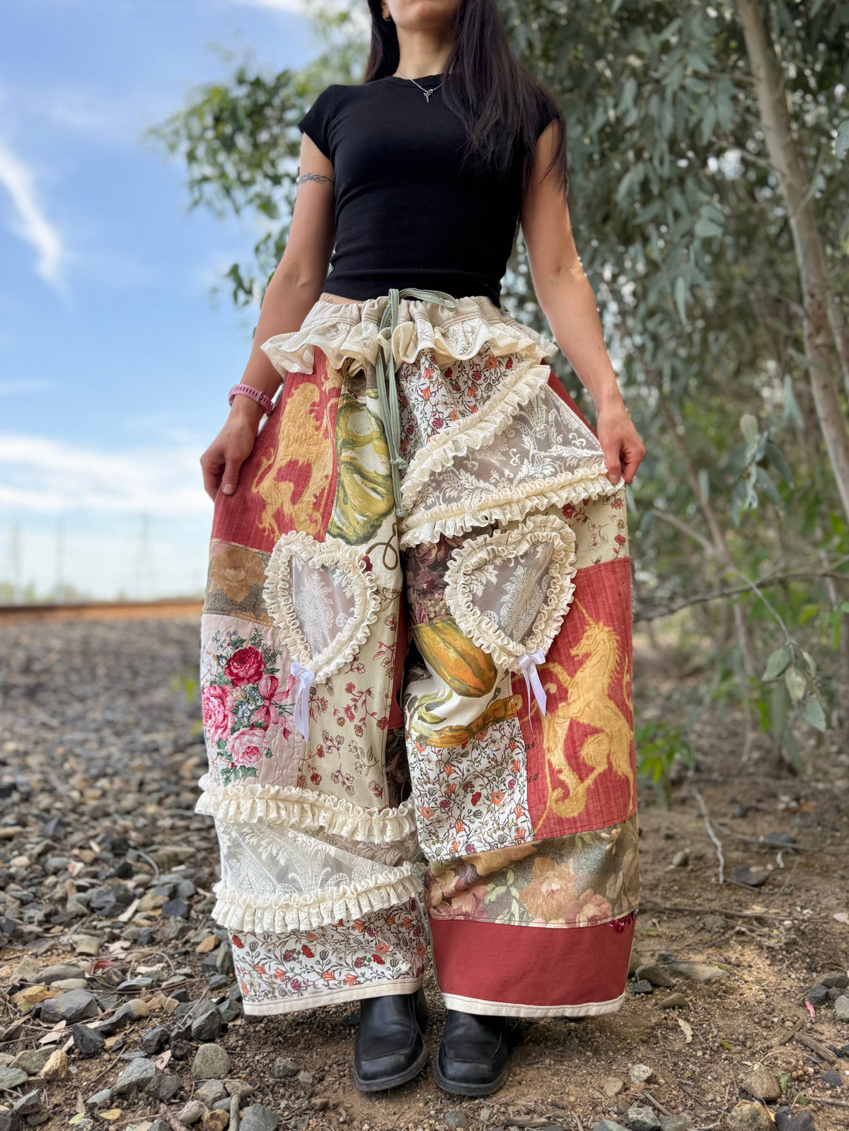 Upcycled Adjustable-Waist Pants