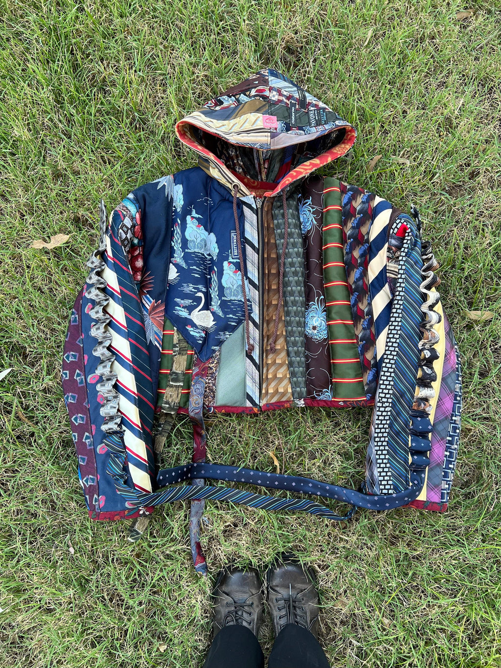Upcycled Necktie Jacket