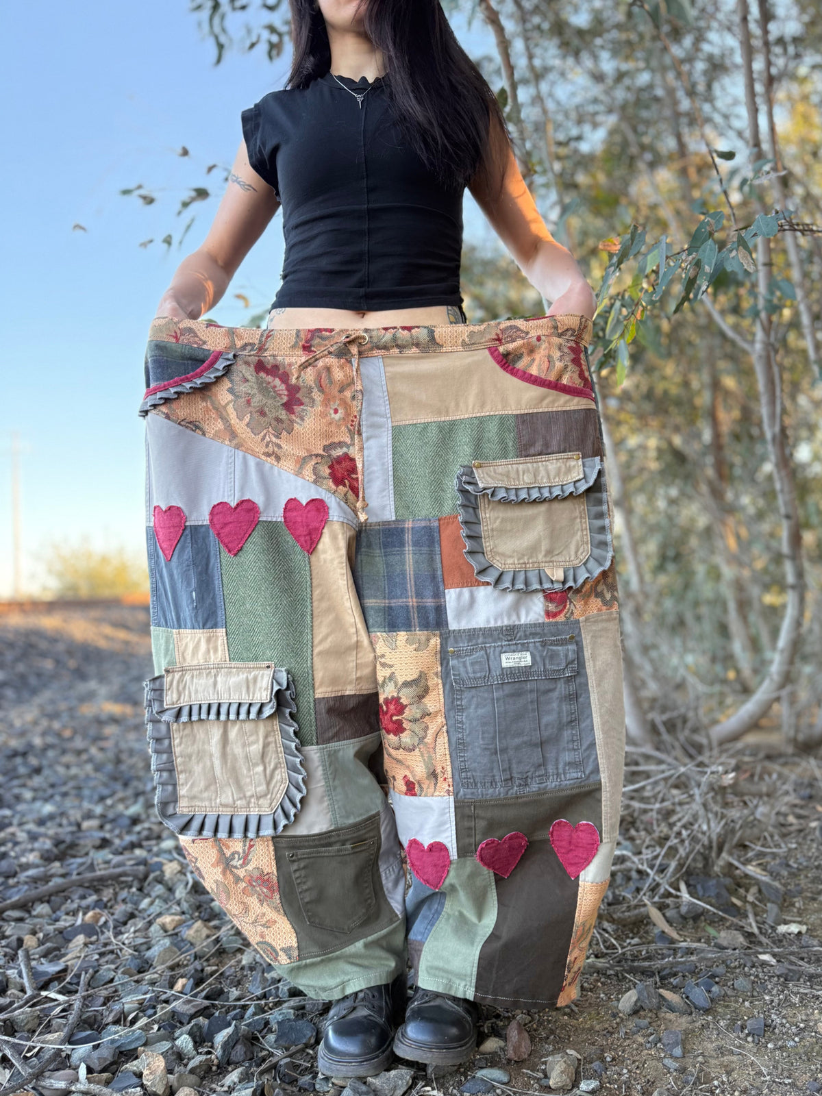 Upcycled Adjustable-Waist Pants