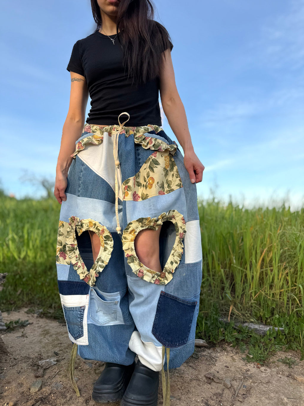 Upcycled Adjustable-Waist Pants