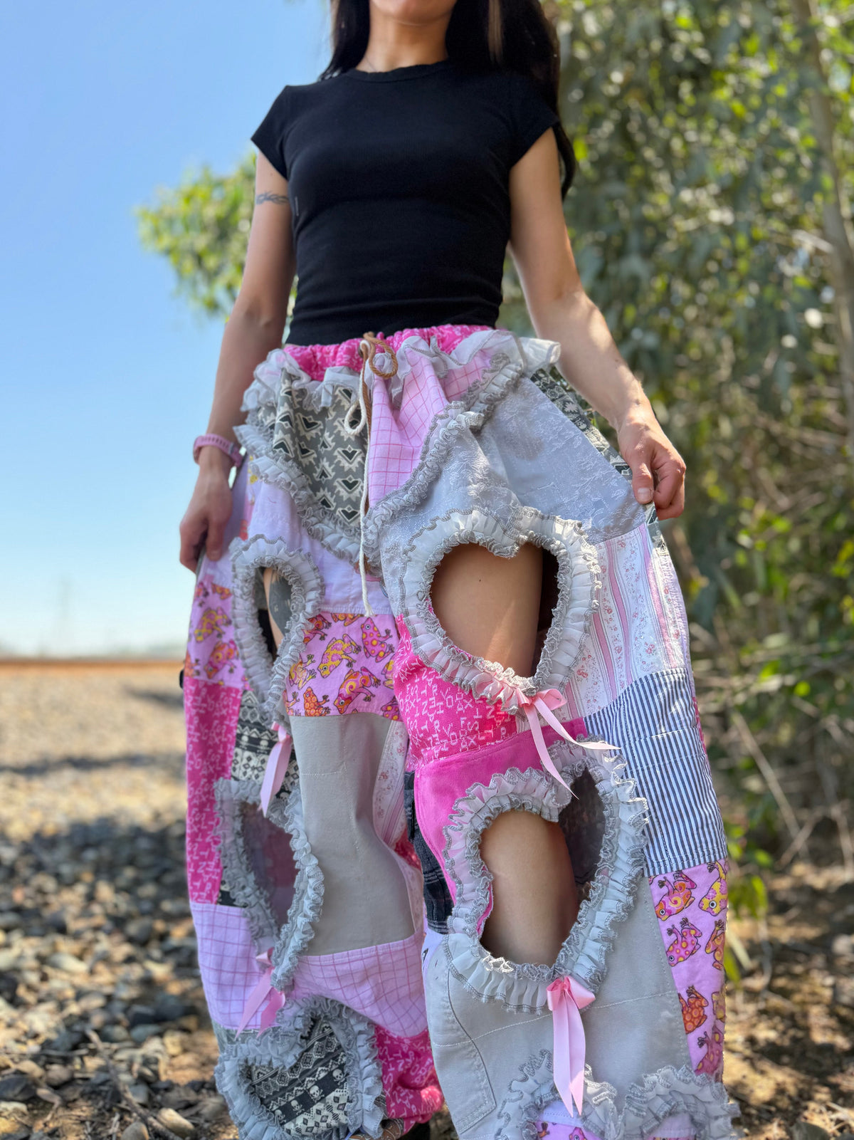 Upcycled Adjustable-Waist Pants