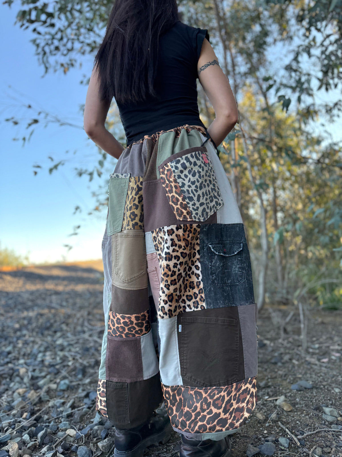 Upcycled Adjustable-Waist Pants