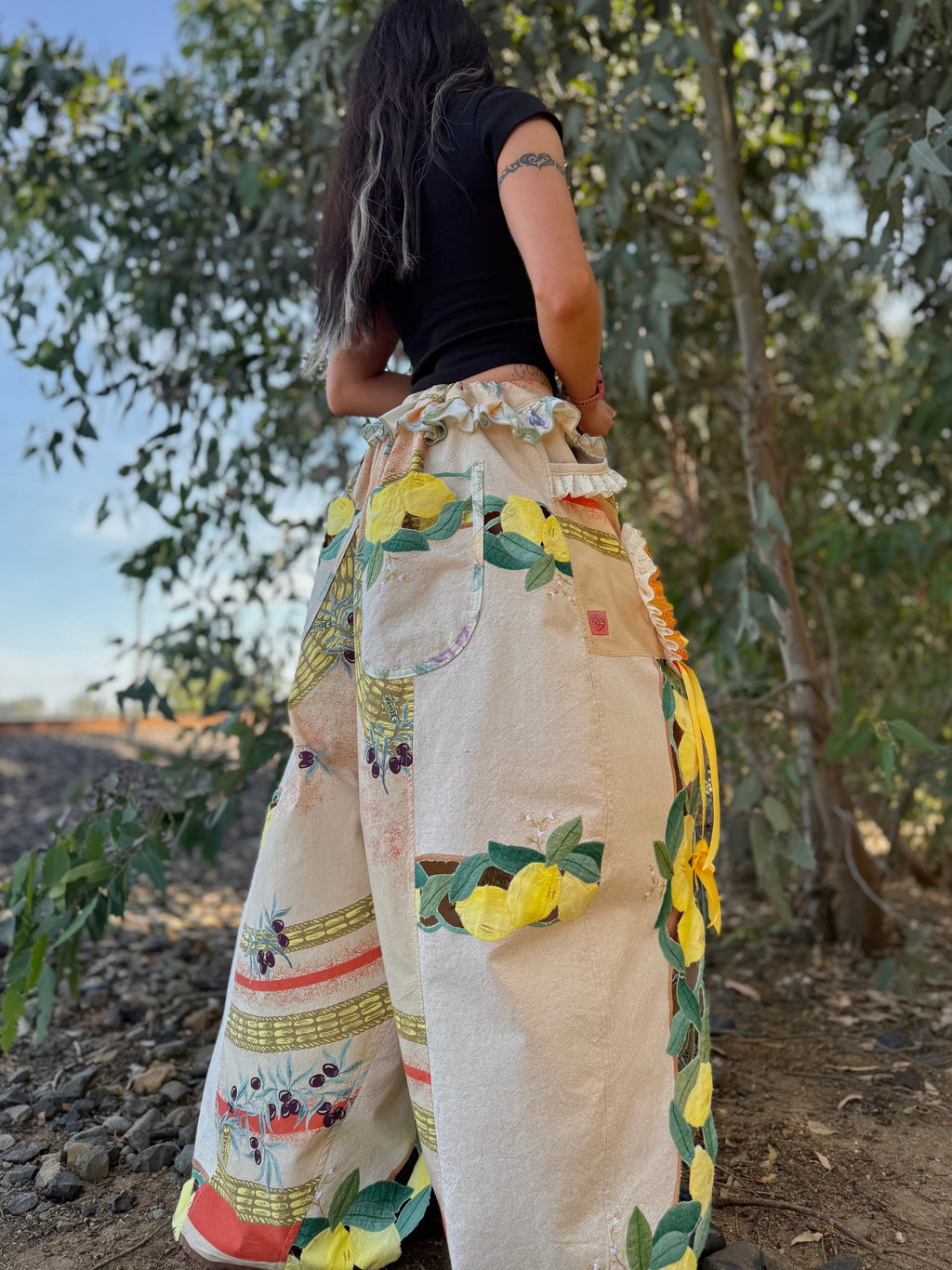 Upcycled Adjustable-Waist Pants