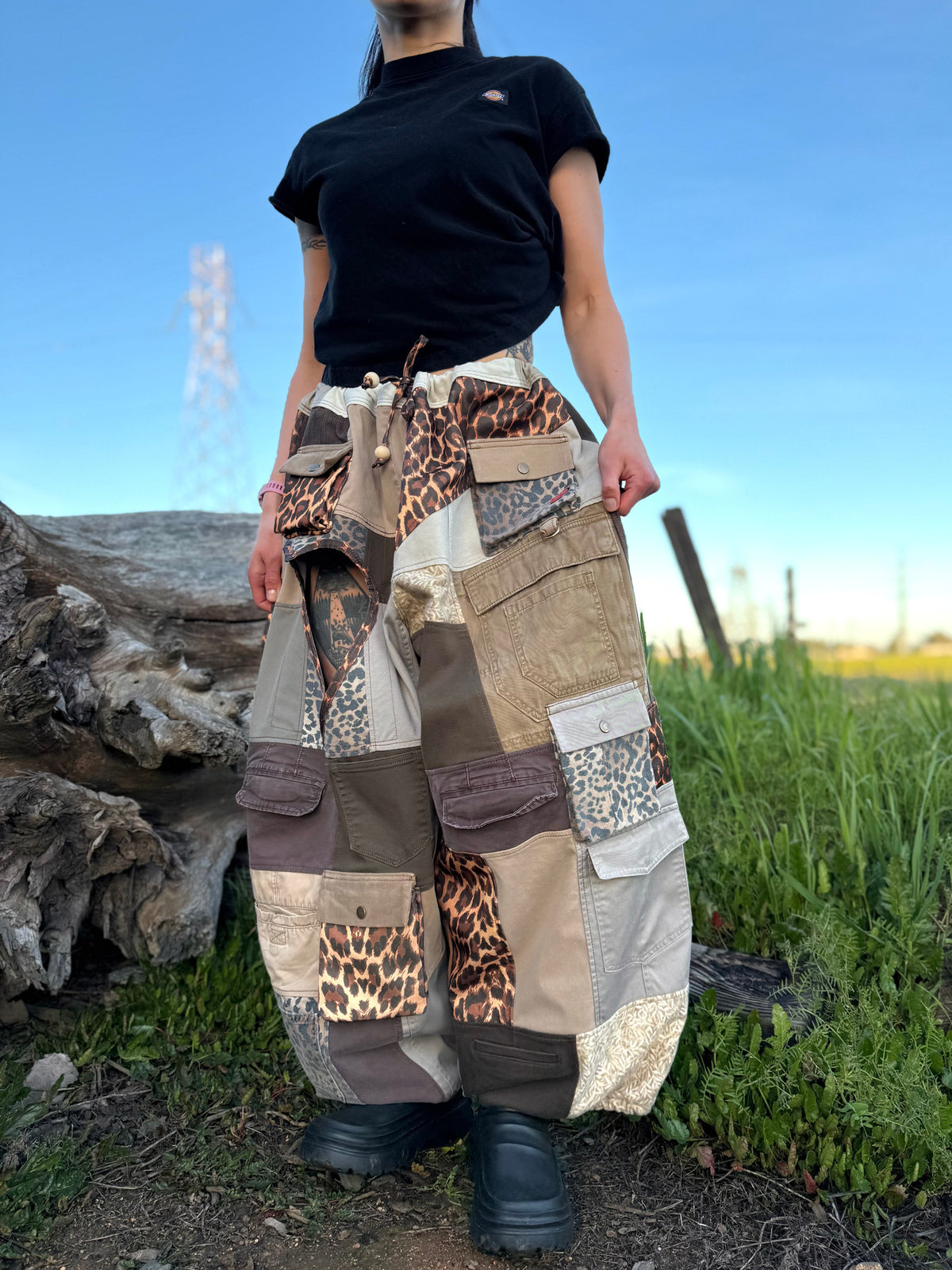 Upcycled Adjustable-Waist Pants