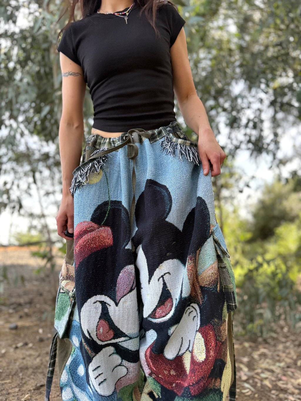 Upcycled Adjustable-Waist Pants