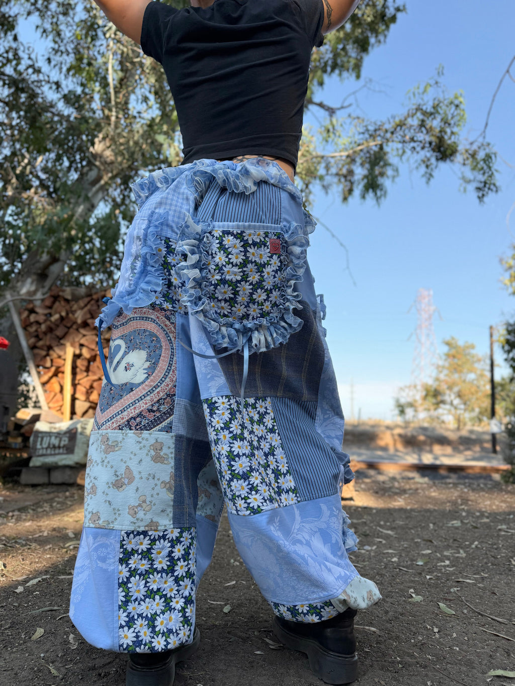 Upcycled Adjustable-Waist Pants