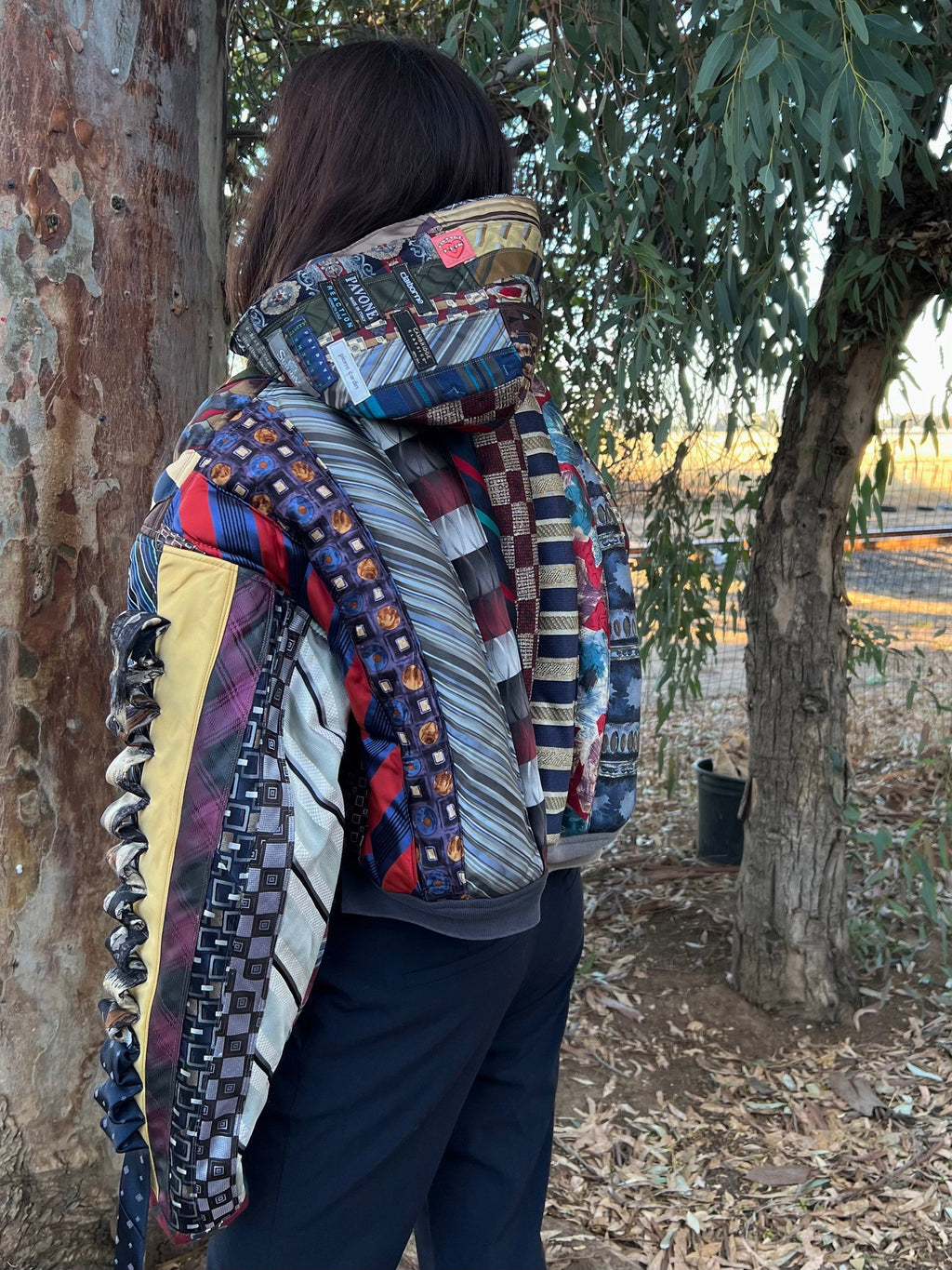 Upcycled Necktie Jacket