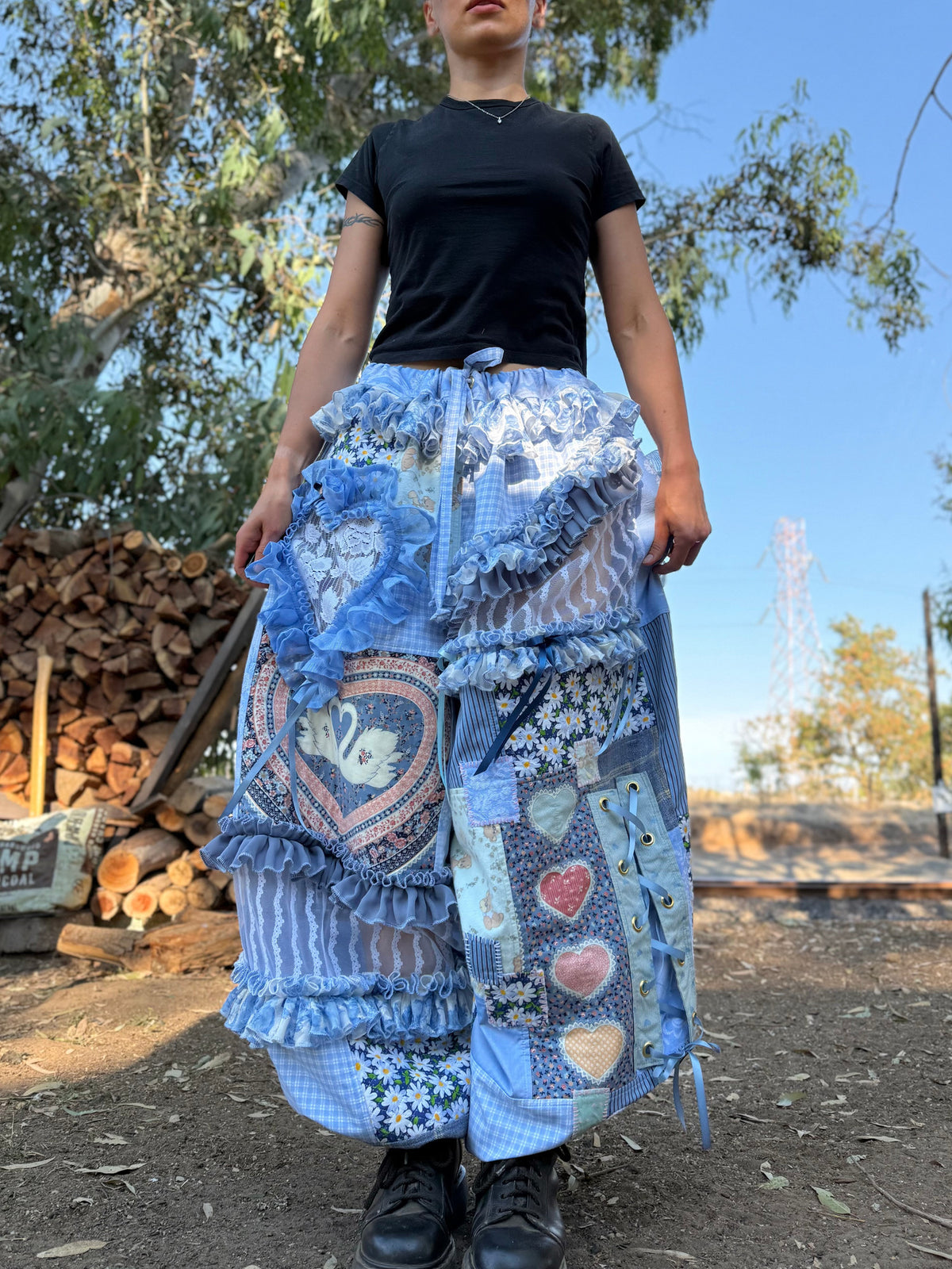 Upcycled Adjustable-Waist Pants