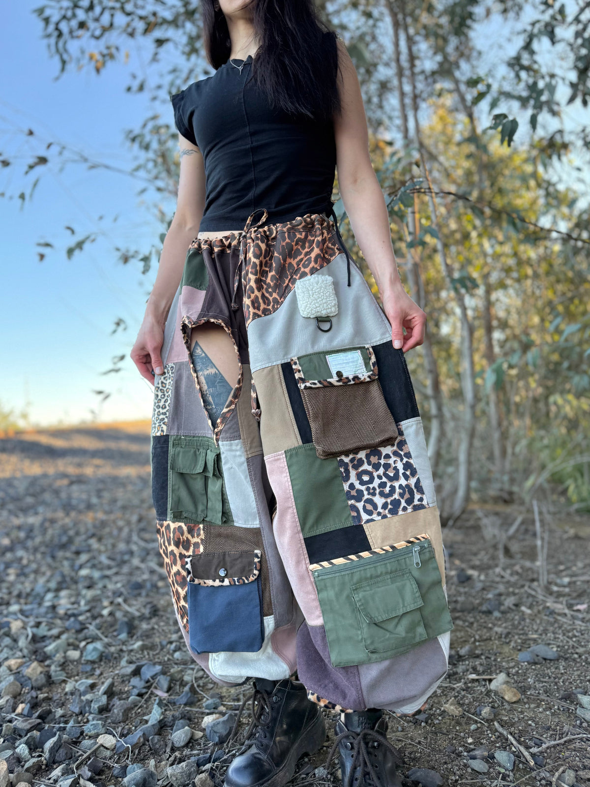 Upcycled Adjustable-Waist Pants