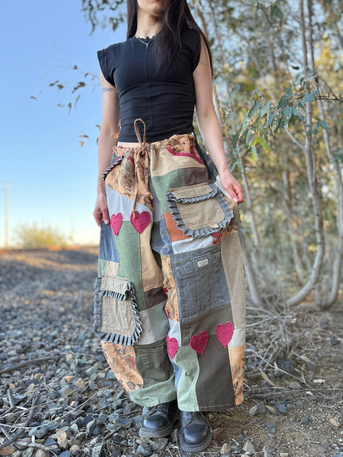 Upcycled Adjustable-Waist Pants