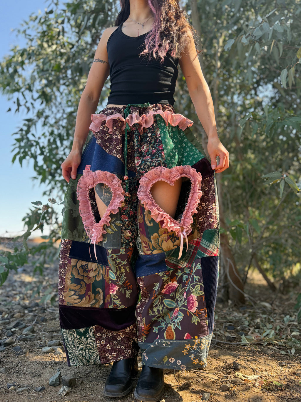 Upcycled Adjustable-Waist Pants