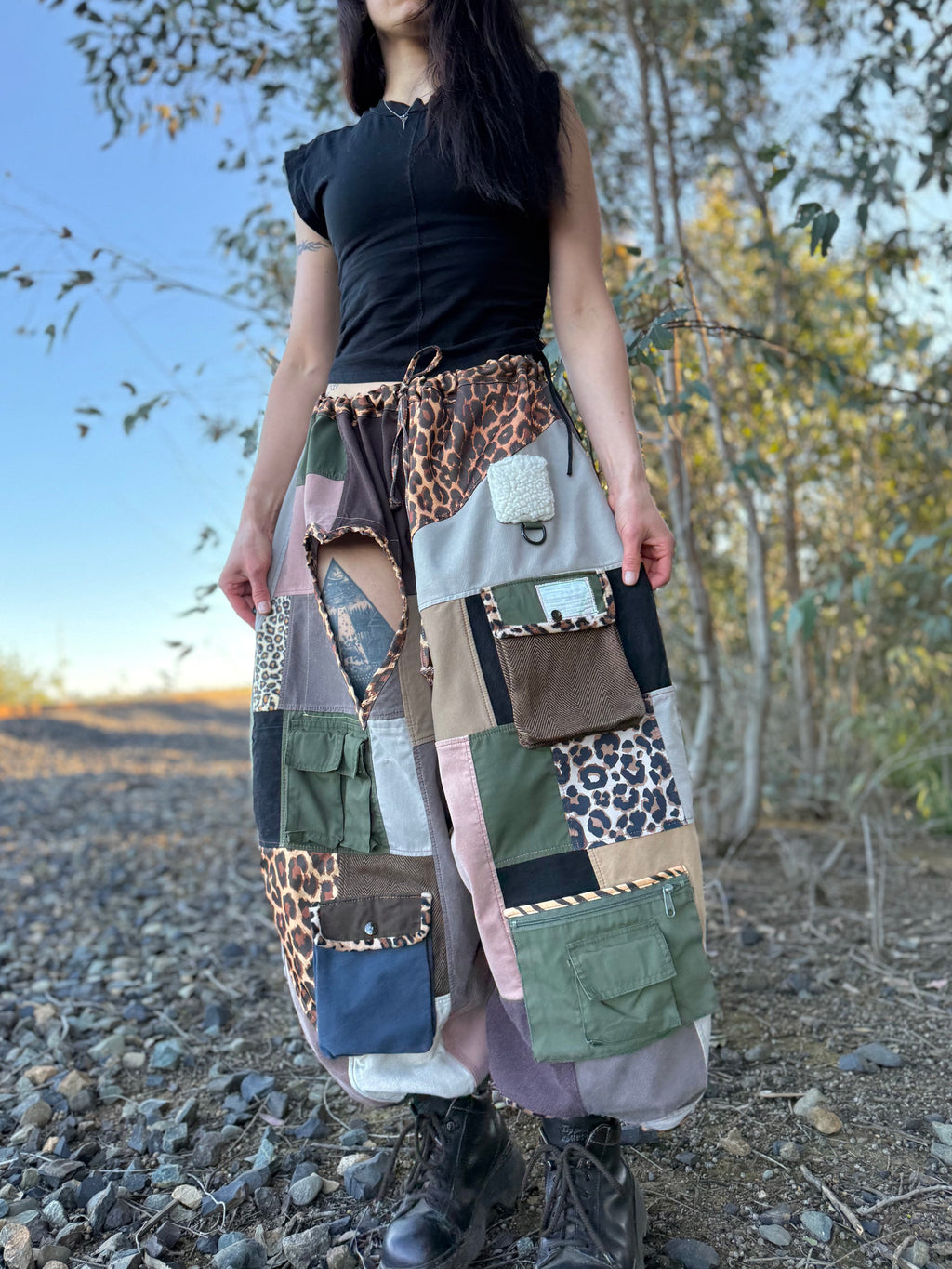 Upcycled Adjustable-Waist Pants