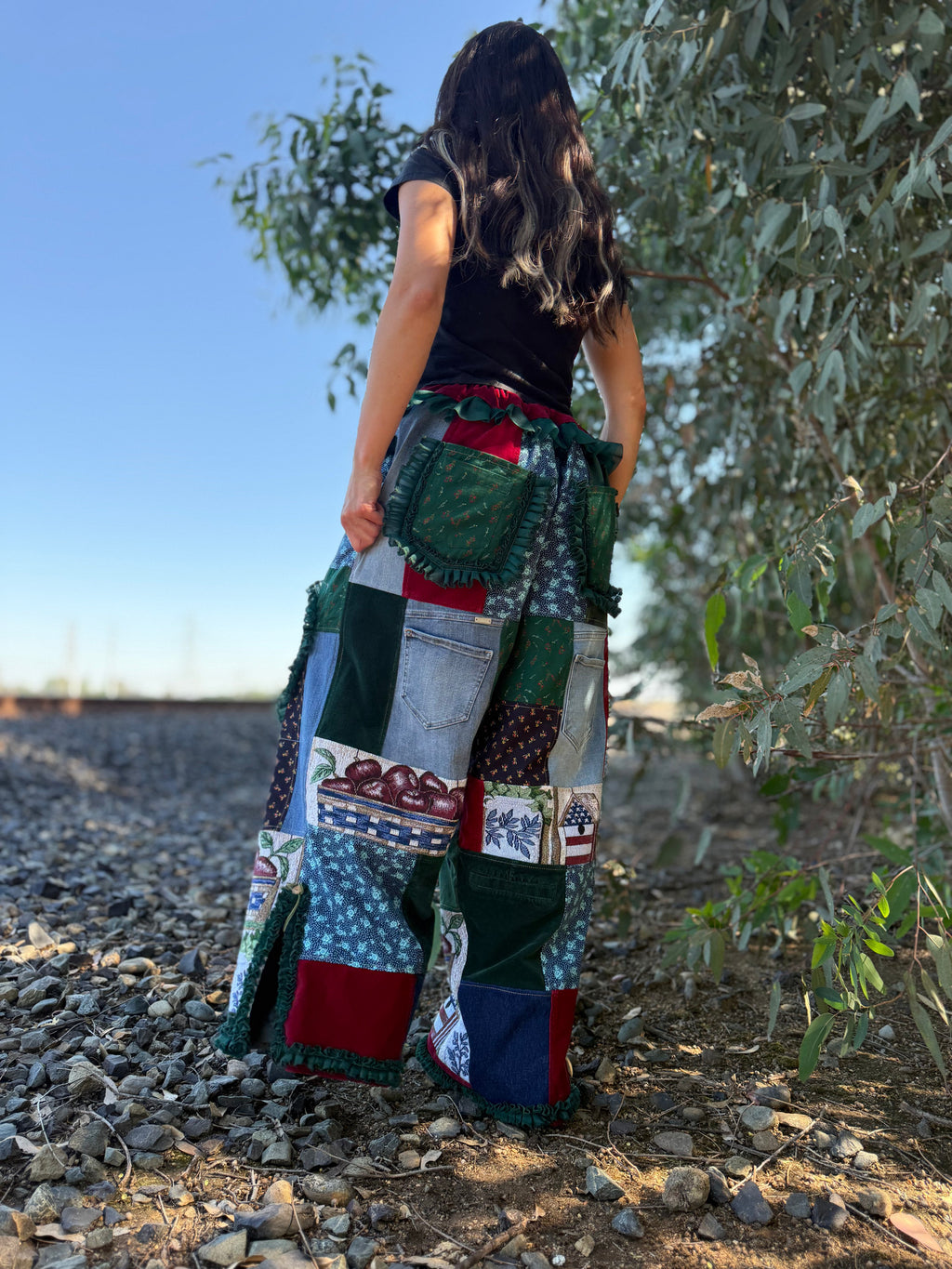 Upcycled Adjustable-Waist Pants