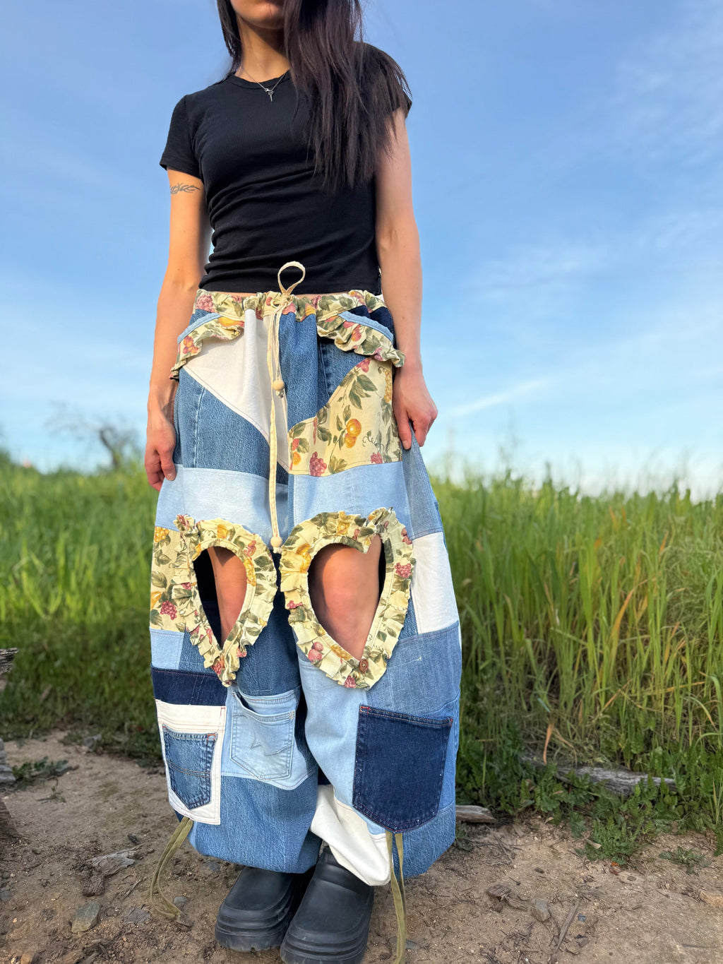 Upcycled Adjustable-Waist Pants