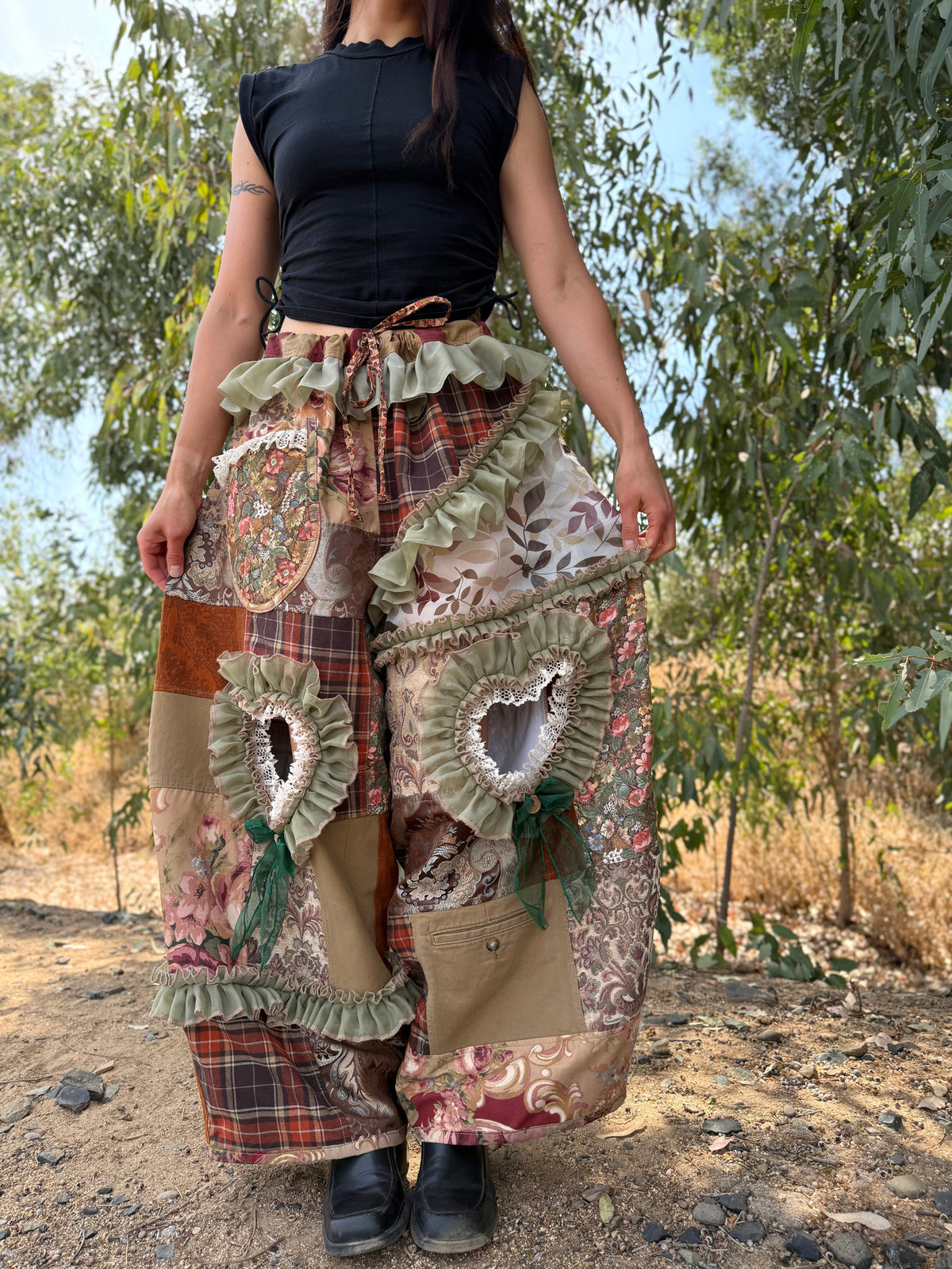 Upcycled Adjustable-Waist Pants