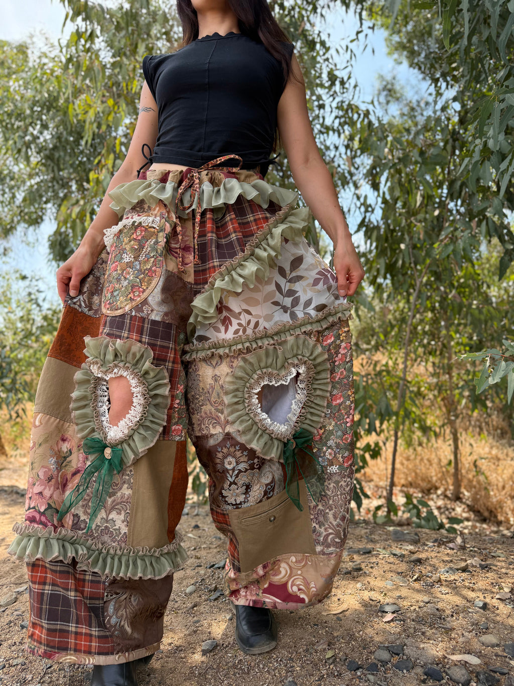 Upcycled Adjustable-Waist Pants