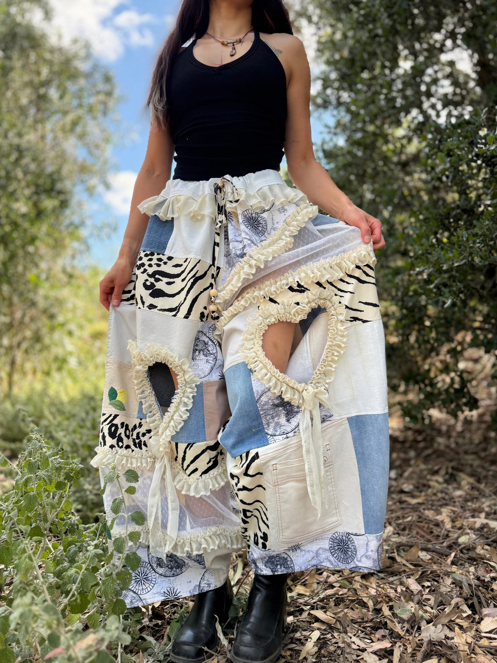 Upcycled Adjustable-Waist Pants