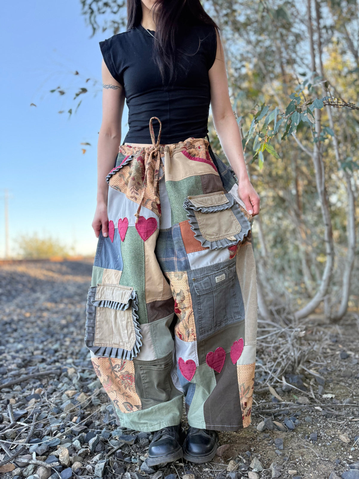 Upcycled Adjustable-Waist Pants