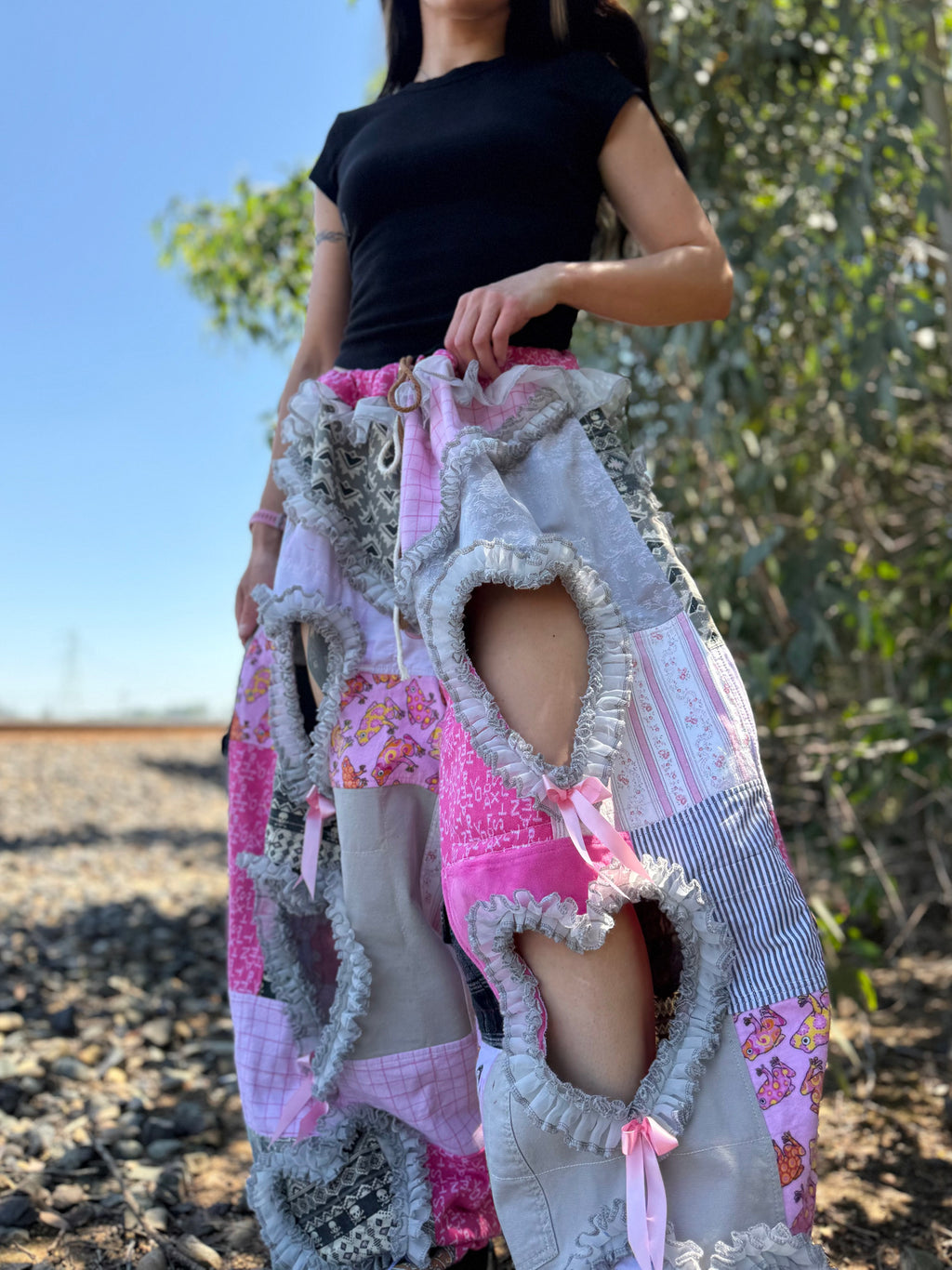 Upcycled Adjustable-Waist Pants